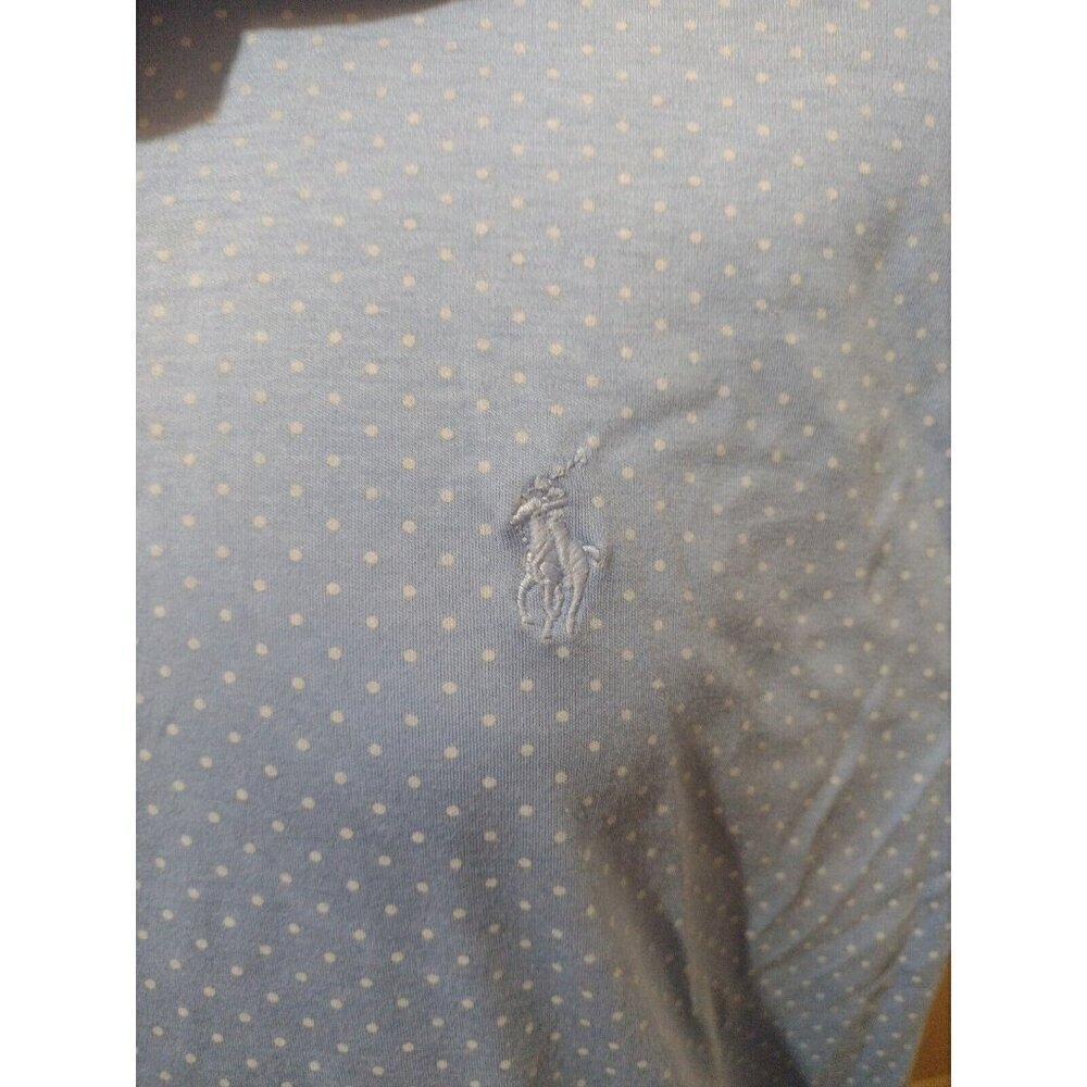 Polo Ralph Lauren Custom Slim Fit Mens XL Blue Polka Dot Short Sleeve Polo Shirt - Picture 2 of 11